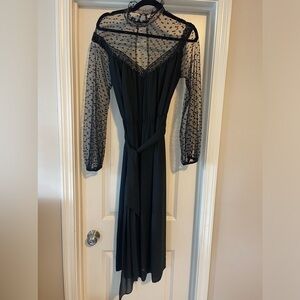 Vintage Lee Jordan New York black lace dress size 14